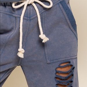 POL ▶️ INDIGO STONE DISTRESSED JOGGERS